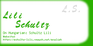 lili schultz business card